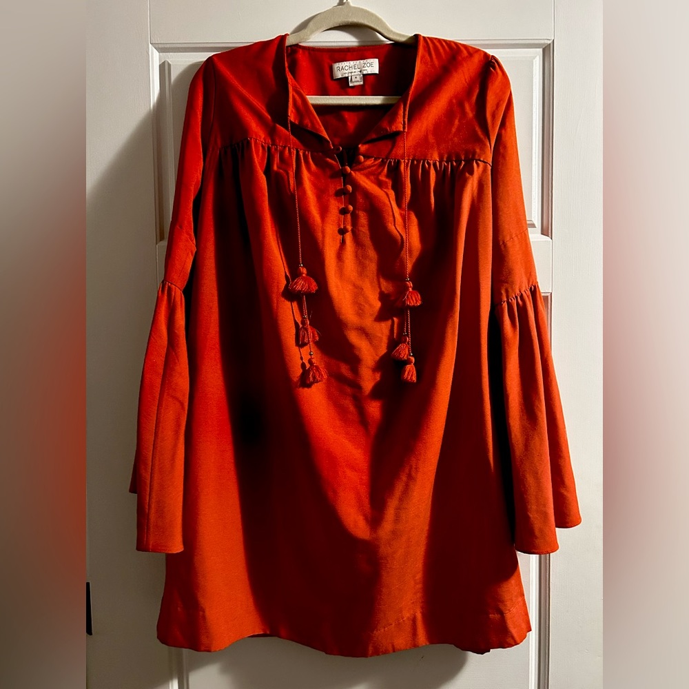 Long sleeve orange Rachel Zoe dress. Never worn!